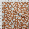 thumbnail image 4 of oneOone Silk Tabby Orange Fabric Jacobean Floral Silhouette Diy Clothing Quilting Fabric Print Fabric By Yard 42 Inch Wide, 4 of 4