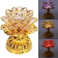thumbnail image 4 of Colorful Lotus Lamp Portable for Table Buddhist Supplies Shrine with music, 4 of 8