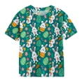 thumbnail image 4 of Coerni Girls Easter Shirt Loose Fit Short Sleeve Shirts Y2k Cute Bunny T-Shirt Dressy Spring Summer Tees Kids Cool Crewneck Tee Tops, 4 of 5