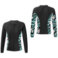 thumbnail image 6 of renvena Girls UPF 50+ Zipper Swmwear Quick Dry Swimsuit Top Water Sports Rash Guard Shirt 6-16 Black 12, 6 of 7