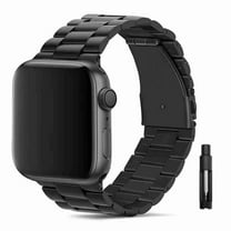 Dwitch for Apple Watch Band 49mm 45mm 44mm 42mm,Stainless Steel Metal iWatch Band Case for Apple iWatch Ultra 2/1 Series 9 8 7 SE/6 5 4 3 2 1 Men and Women,Black