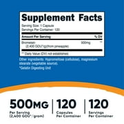 Nutricost Bromelain Supplement 500mg, 120 Vegetarian Capsules