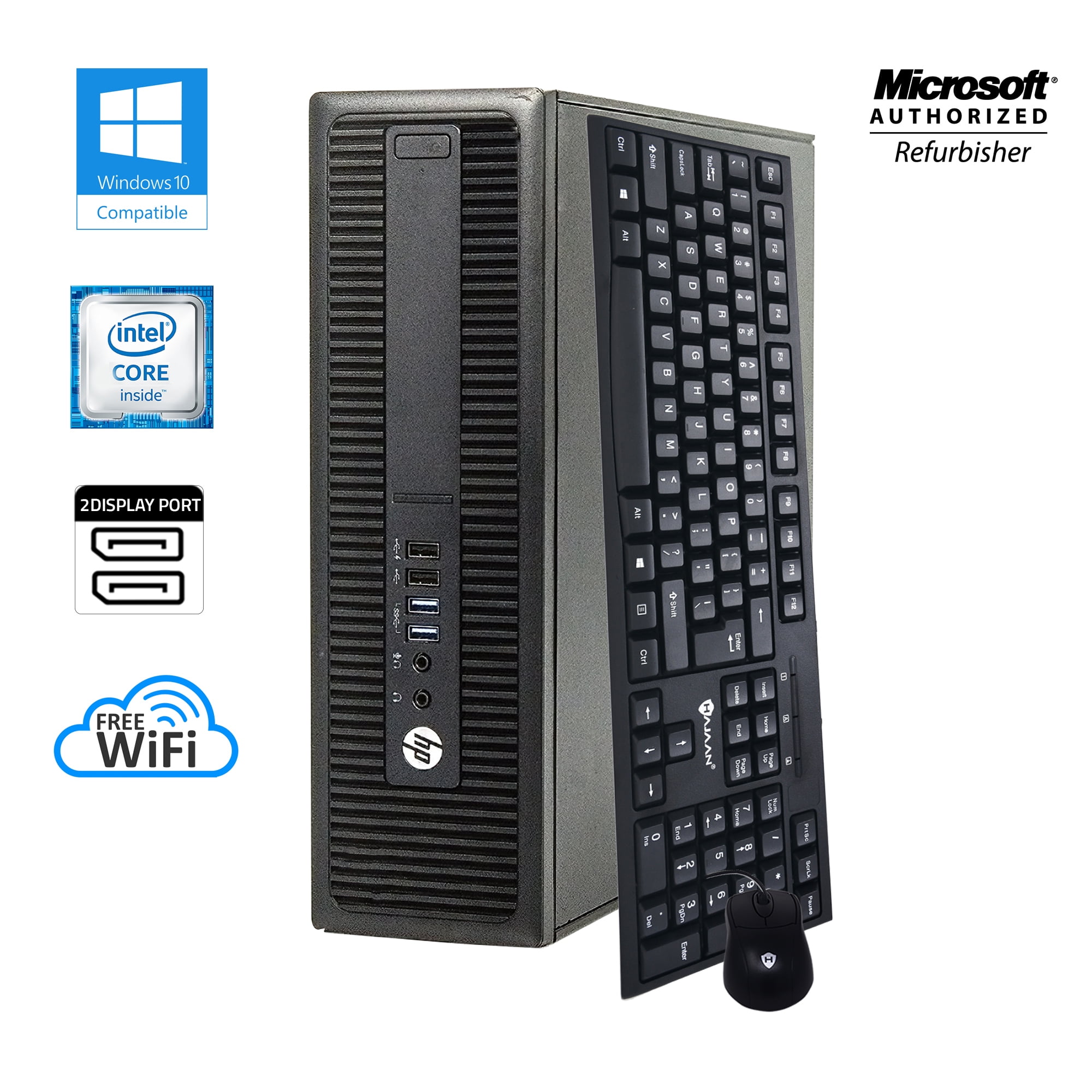 HP ProDesk 600 G2 SFF Desktop Computer with New 20 inch monitor