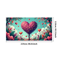 thumbnail image 7 of LUUFILx Valentine's Day Heart Banner Backdrop Love Decor Background Red Romantic Celebration Photo Booth Decorations Party Supplies Event Props, 7 of 7