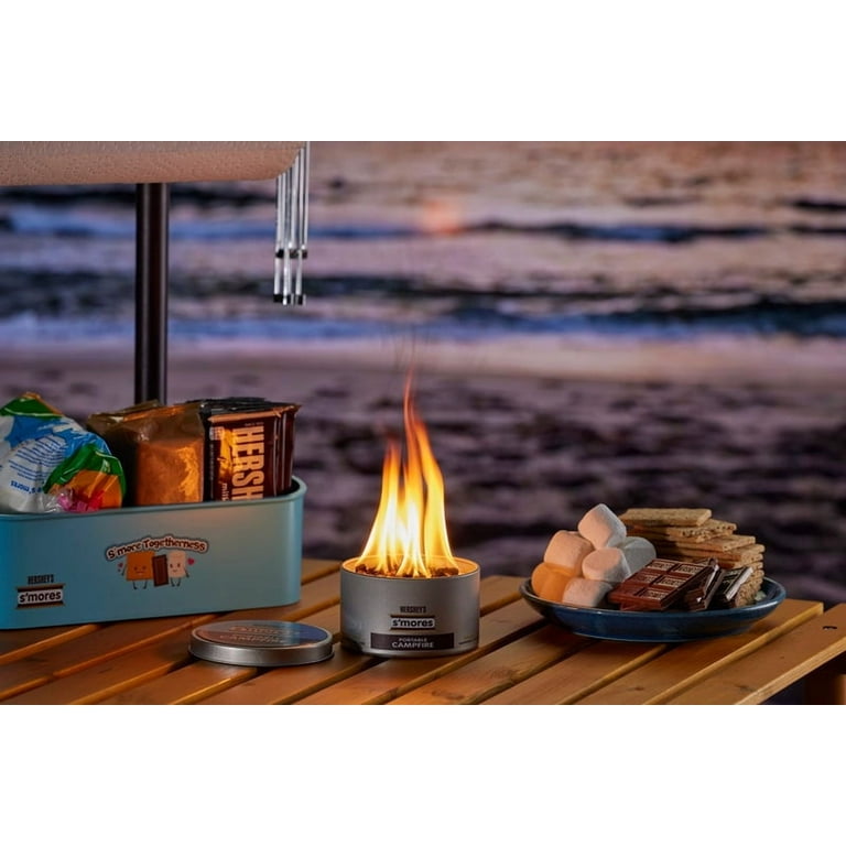 HERSHEY'S Portable Fire Pit - Compact Campfire with 3+ Hours Burn