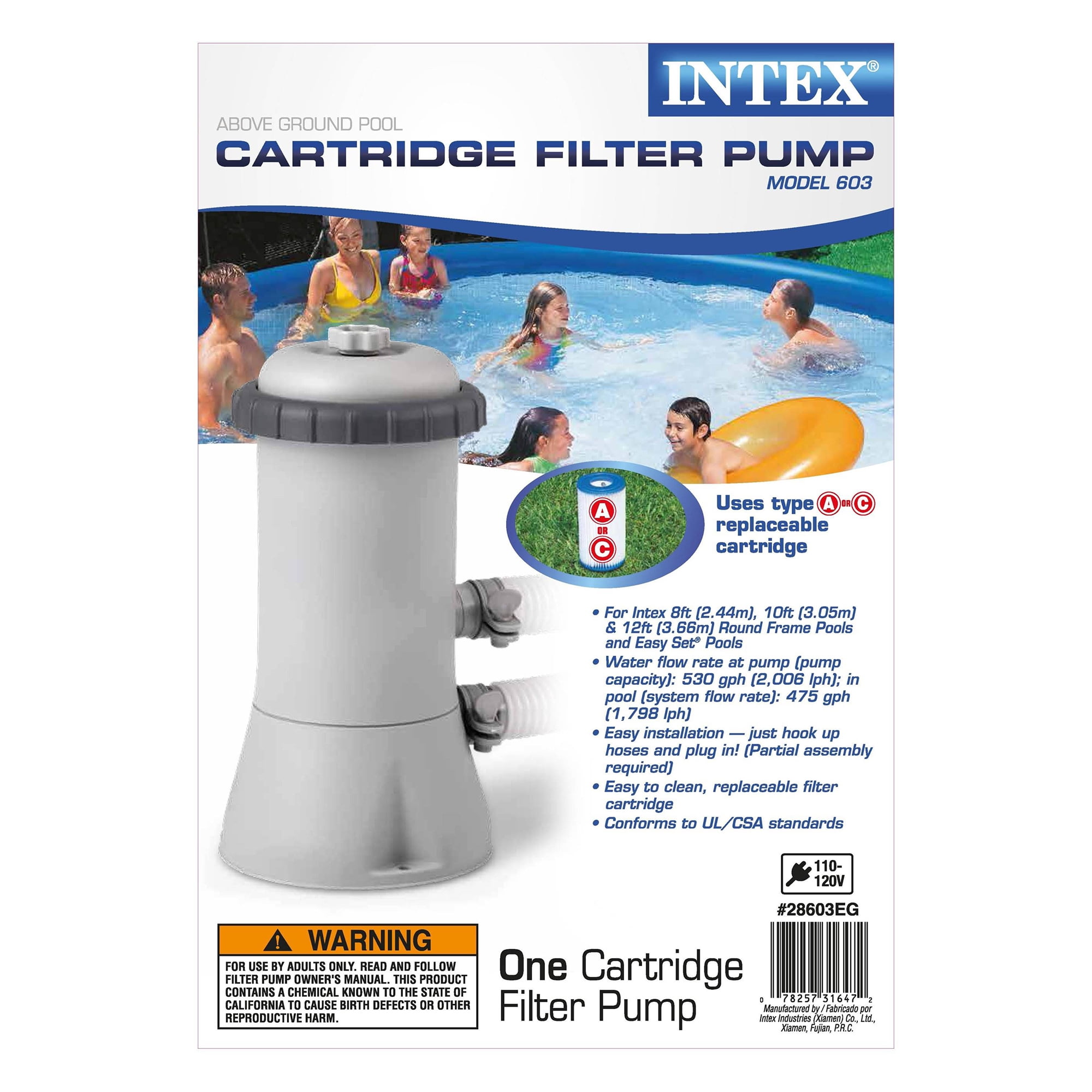 INTEX Easy Set 15ft x 33in Above Ground Swimming Pool, Filter Pump and Vinyl Solar Cover