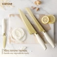 thumbnail image 4 of Juego de cuchillos de cocina CAROTE Healthy Gold Titanium 12 piezas, 4 of 8