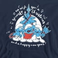 thumbnail image 2 of Smurfs Smurfy Christmas Carols Adult Pull-Over Hoodie, Navy, Large, 2 of 4