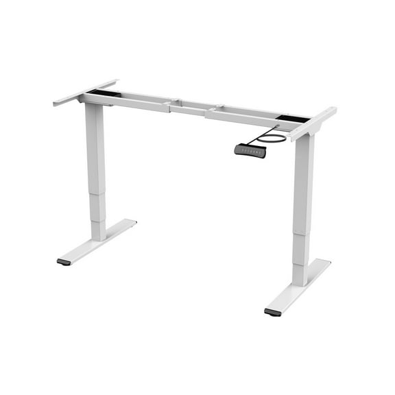 Monoprice Dual Motor 3-Stage Sit-Stand Desk, v2, White | Ergonomic Work From Home, Office, Workstation Stand up Desk - Workstream Collection