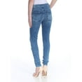 thumbnail image 3 of FREE PEOPLE $78 Womens New 1281 Blue Busted Knee Casual Jeans 24 B+B, 3 of 3