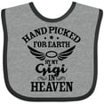 thumbnail image 3 of Inktastic Handpicked for Earth by My Gigi in Heaven with Angel Wings Boys or Girls Baby Bib, 3 of 4
