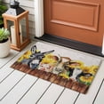 thumbnail image 5 of 2x3 Washable Entryway Rug, Farm Non-Slip Area Rug for Front Door Kitchen Bathroom, Vintage Farmhouse Donkey Pig Cow Sunflower Leaf Wood Fence Indoor Floor Mat for Home Decor, 5 of 9