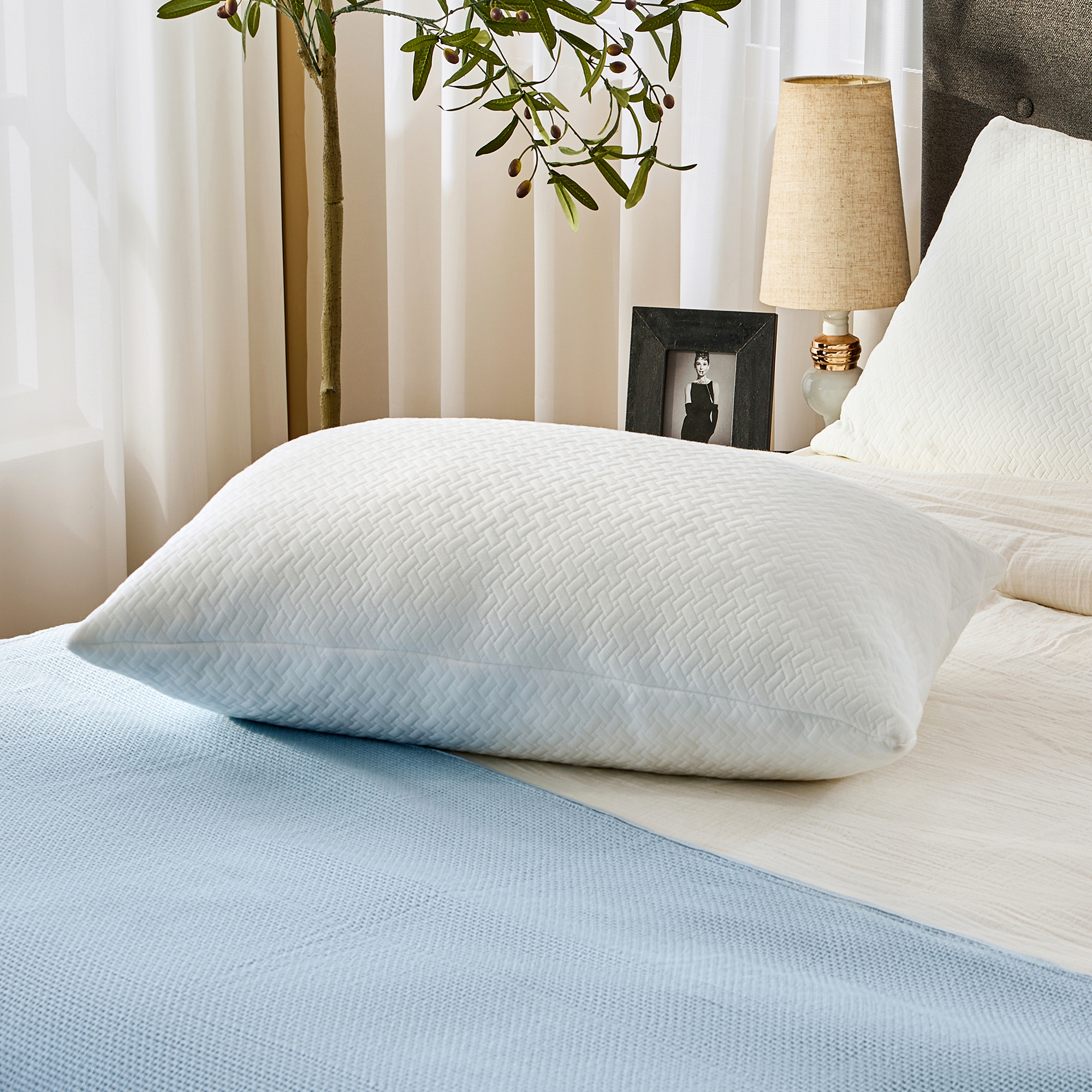 Egohome Shredded Memory Foam Pillow 2-Pack, Queen photo 6