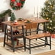 thumbnail image 1 of Comedor Industrial para 4 Personas con Mesa y 2 Bancos de MDF y Acero – Bossa Dukka, 1 of 9