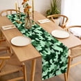 thumbnail image 3 of Green Ombre Table Runner - 108 Inch Long, Kitchen Dining Table Runner Dresser Scarves, Modern Simple Gradient Abstract Texture Farmhouse Decor for Coffee Tables Wedding Party Banquet, 3 of 8