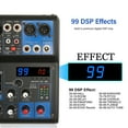 thumbnail image 4 of 6 Channel Compact Mixer with 99 DSP Effects, MP3 and , Portable Sound Board DJ Mixer for Recording, Karaoke, Live Broadcast and Home Entertainment, 4 of 7