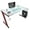 White, variant on SONGMY Gaming Computer Desk with Carbon Fiber Surface, Gaming Table Z Shaped Pc Home Office with Cup Holder&Headphone Hook(32 in, Grey)