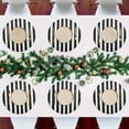 thumbnail image 7 of Ryvnso White and Black Stripe Pattern Round Plate Mats Dining Table Placemat Set of 6 for Holiday Decoration, 7 of 7