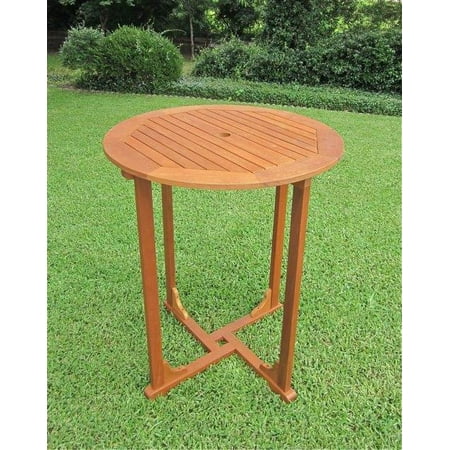 Balau Bar-Height Round Patio Table - Walmart.com