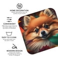 thumbnail image 3 of Vsdgher Colorful Leaf Chihuahua Leather Coasters for Drinks, Durable Drink Coasters 4 Set for Tabletop Protection, Luxurious Home Décor and Housewarming Gift ( {designName})Square, 3 of 6
