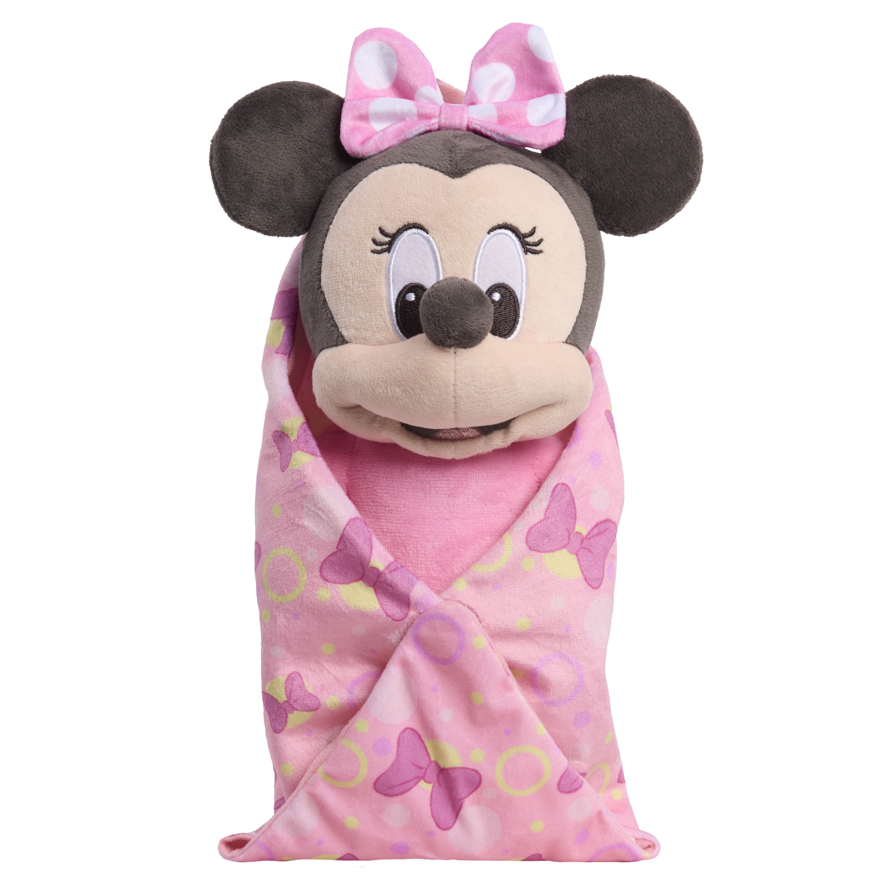 Disney Plush With Blanket Minnie, 29 cm Stuffed Animal Toy for Kids Ages 2 and up