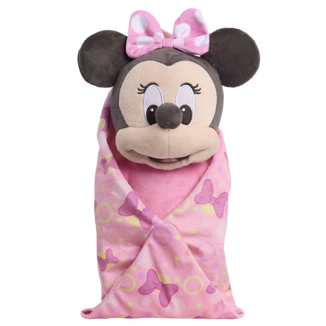 Peluche Disney Minnie avec couverture, peluche de 29 cm pour enfants de 2 ans et plus