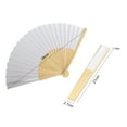 thumbnail image 3 of Yucurem Blank White Diy Paper Bamboo Folding Fan For Hand Practice Calligraphy Drawing Home Decorations, 3 of 5
