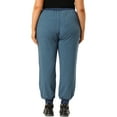 thumbnail image 3 of Unique Bargains Juniors' Plus Size Drawstring Waist Contrast Color Jogger Pants, 3 of 6