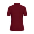 thumbnail image 4 of Henpk New Arrivals 2024 Now Trending 2024 Womens Tops,Tank Tops,Tee Shirts,Summer Blouses Tunic Tops Short Sleeve Shirts Solid Color Casual Business Office Blouses Button Up Turndown Collar Sho Red L, 4 of 5