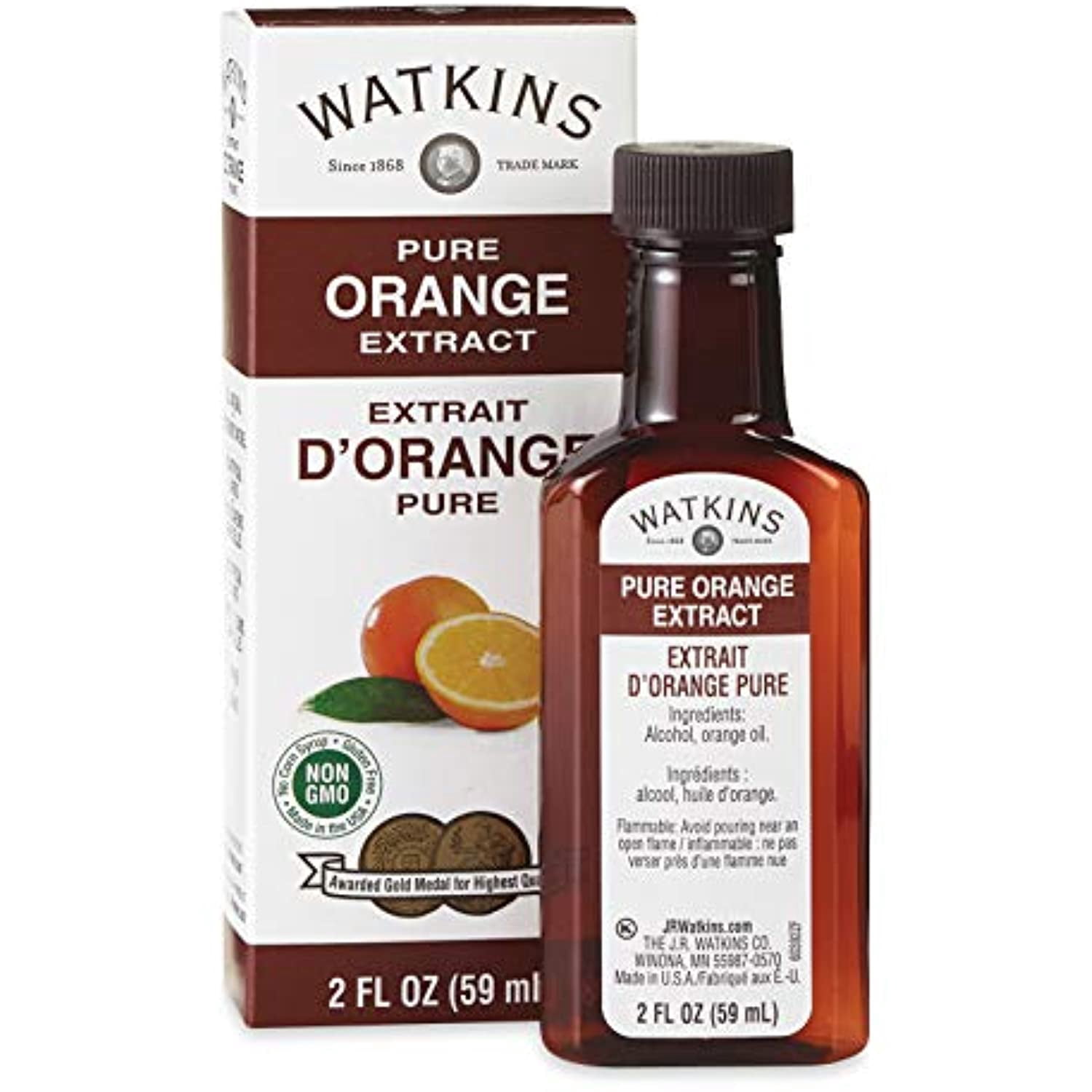 Watkins Pure Orange Extract, 2 Oz. Bottles, Pack Of 6 (Packaging May Vary)