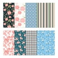 thumbnail image 2 of Soimoi 8 Pc Fat Quarter Bundle,Basic Floral Stripe Checks CollectionPrint 18"x 22"DIY Patchwork-100% CottonPre-Cut Quilting Fabric Multicolor, 2 of 7