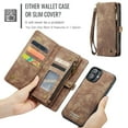 thumbnail image 4 of Dteck for iPhone 16 Case Wallet with Card Holder & Detachable Magnetic Phone Case, Leather All-Round Protection Phone Case with Wrist Strap for Women/Men,Brown, 4 of 8