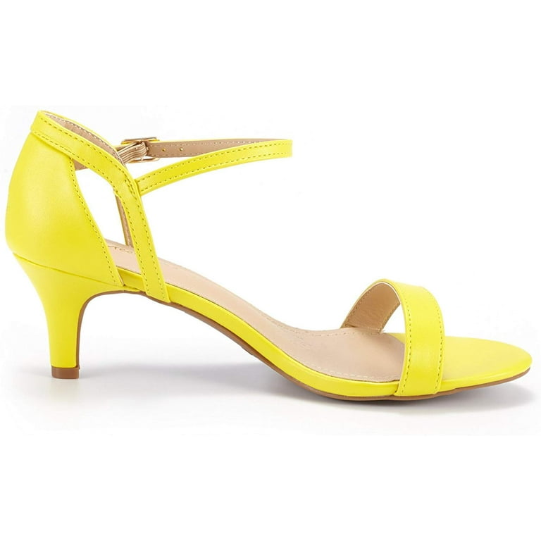 Yellow low deals heel dress shoes