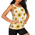 thumbnail image 2 of Wukai Sunflowers Print &nbsp;Women's Workout Tank Top Mesh Yoga Shirts Athletic Running Tank Tops Athletic Gym Shirts - Small, 2 of 8