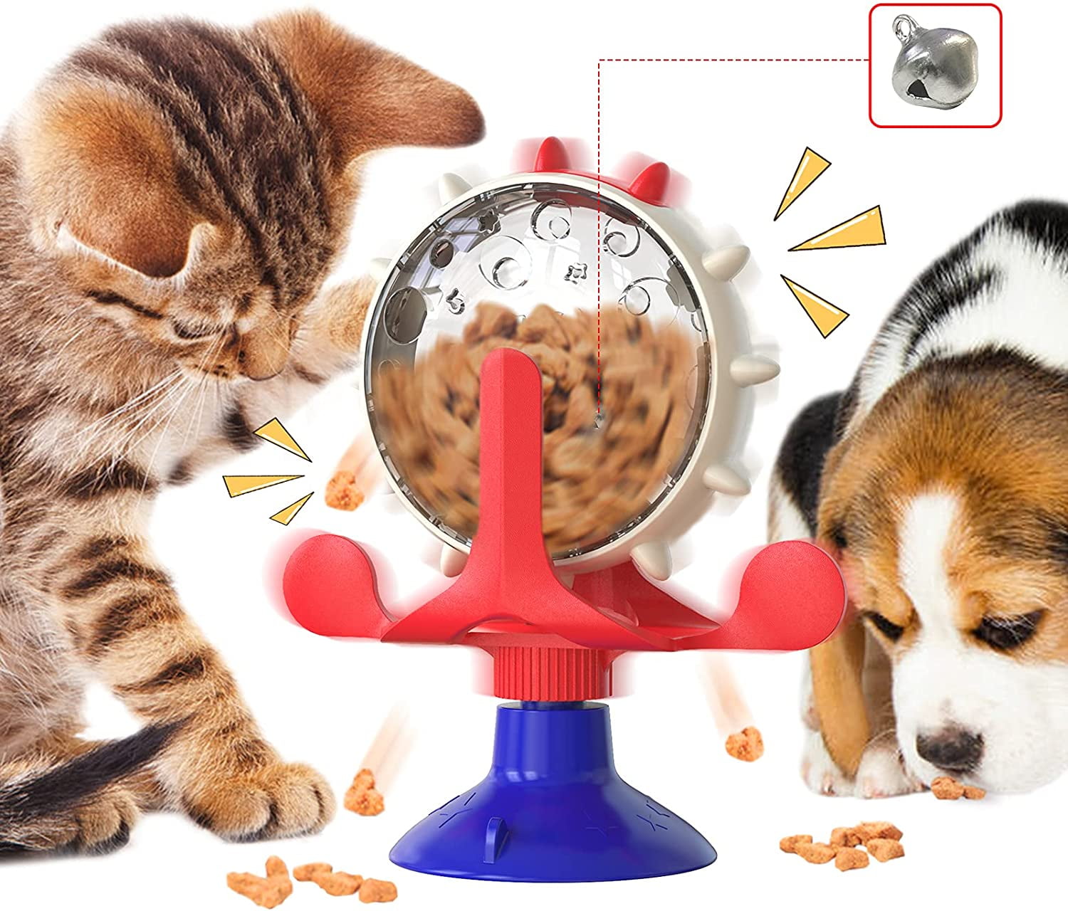 Tumbler Dog Cat Pet Food Leakage Toy Funny Food Dispenser Pet Tumbler Toys Q 
