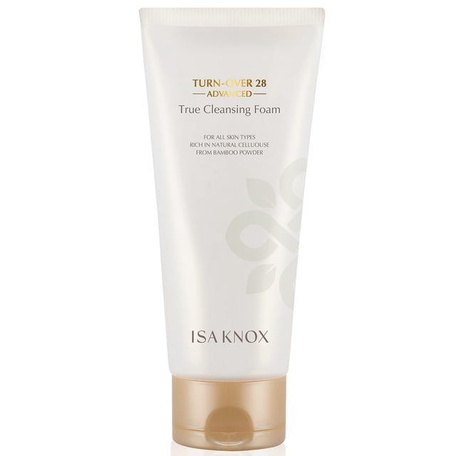 Isa Knox True Foaming Facial Cleanser (6.1fl oz) - Cuidado de la piel coreano Espuma de burbujas no seca Lavado facial Vinagre de granada Celulosa de bambú natural