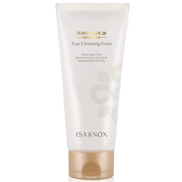 Isa Knox True Foaming Facial Cleanser (6.1fl oz) - Cuidado de la piel coreano Espuma de burbujas no seca Lavado facial Vinagre de granada Celulosa de bambú natural