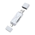 thumbnail image 3 of Injueey Teléfono TF Lector USB 2.0 Transmisión de datos rápida Tipo-c Adaptador de lector de tarjetas OTG Accesorios para teléfonos Teléfono y Comunicación Blanco, 3 of 6