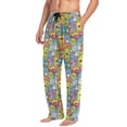 thumbnail image 5 of Monsters Doodle Men's Pajama Pants with Pocket Lounge Pants Pajama Sleep Pant Pj Comfortable, 5 of 7