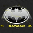 thumbnail image 2 of Men's The Flash Lightning Batman Logo  Graphic Tee Black Small, 2 of 5