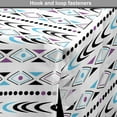thumbnail image 4 of Tribal Dog Crate Cover, Horizontally Arranged Triangles Dots and Half Circles, Easy to Use Pet Kennel Cover for Medium Large Dogs, 35" x 23" x 27", Multicolor, by Ambesonne, 4 of 6