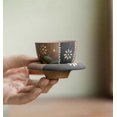 thumbnail image 4 of Old Rock Mud Cup Saucer Set Guest Special Bowl Cup Coaster Teaware Pure Hand-painted Chrysanthemum Curium Nail Art Teacup 35ml, 4 of 8