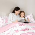 thumbnail image 4 of Manfei Romantic Shabby Chic P Personalized Initial Twin Comforter Sets 3-Piece for Girls Teens,Kids Princess Style Bow Knot Plaid Bedding Set,Pink Reversible,Lightweight Room Decor, 4 of 6