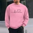 thumbnail image 2 of Miluxas Valentines Day Sweatshirt for Men Love Heart Graphic Crewneck Pullover Sweatshirts Funny Long Sleeve Valentine Shirts Pink, 2 of 6