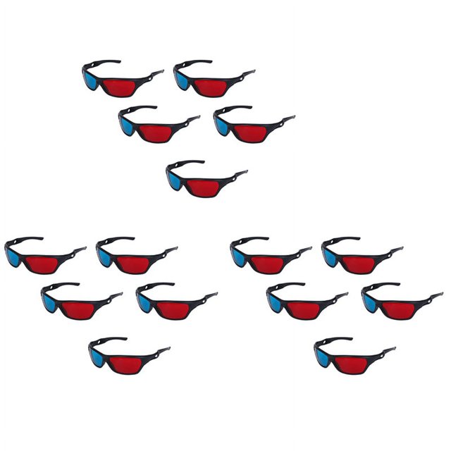 15X Rojo Y Azul Anaglifo Dimensional 3D VISION Lentes para TV Movie Game DVD