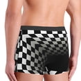 thumbnail image 4 of Kdxio Men's Boxer Briefs with 3d Black and White Checkerboard Tunnel Print - Comfortable and Breathable Underwear for Everyday Wear, 4 of 7