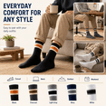 thumbnail image 5 of KuKeDi 5 Pack Warm Winter Crew Socks for Men and Women, Thick Cotton Blend Socks, 5 of 8