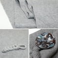 thumbnail image 4 of PULI Womens Open Front Poncho Sweater Pure Wrap Topper (Grey), 4 of 10