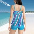thumbnail image 5 of Baqcunre Women's Printed Two Piece Split Plus Size Swimsuit with Chest Pads, 1X Swimsuit Sky Blue 5XL, 5 of 8