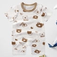 thumbnail image 2 of TOWED22 Newborn Baby Boy Summer Clothes Print Short Sleeve Romper Cotton One Piece Bodysuit Jumpsuit 0-18M Brown,0-3 M, 2 of 4